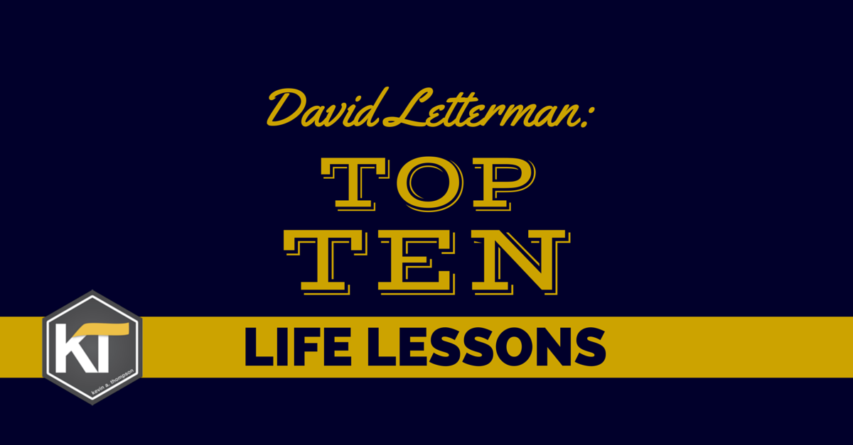 David Letterman: Top Ten Life Lessons - Kevin A. Thompson